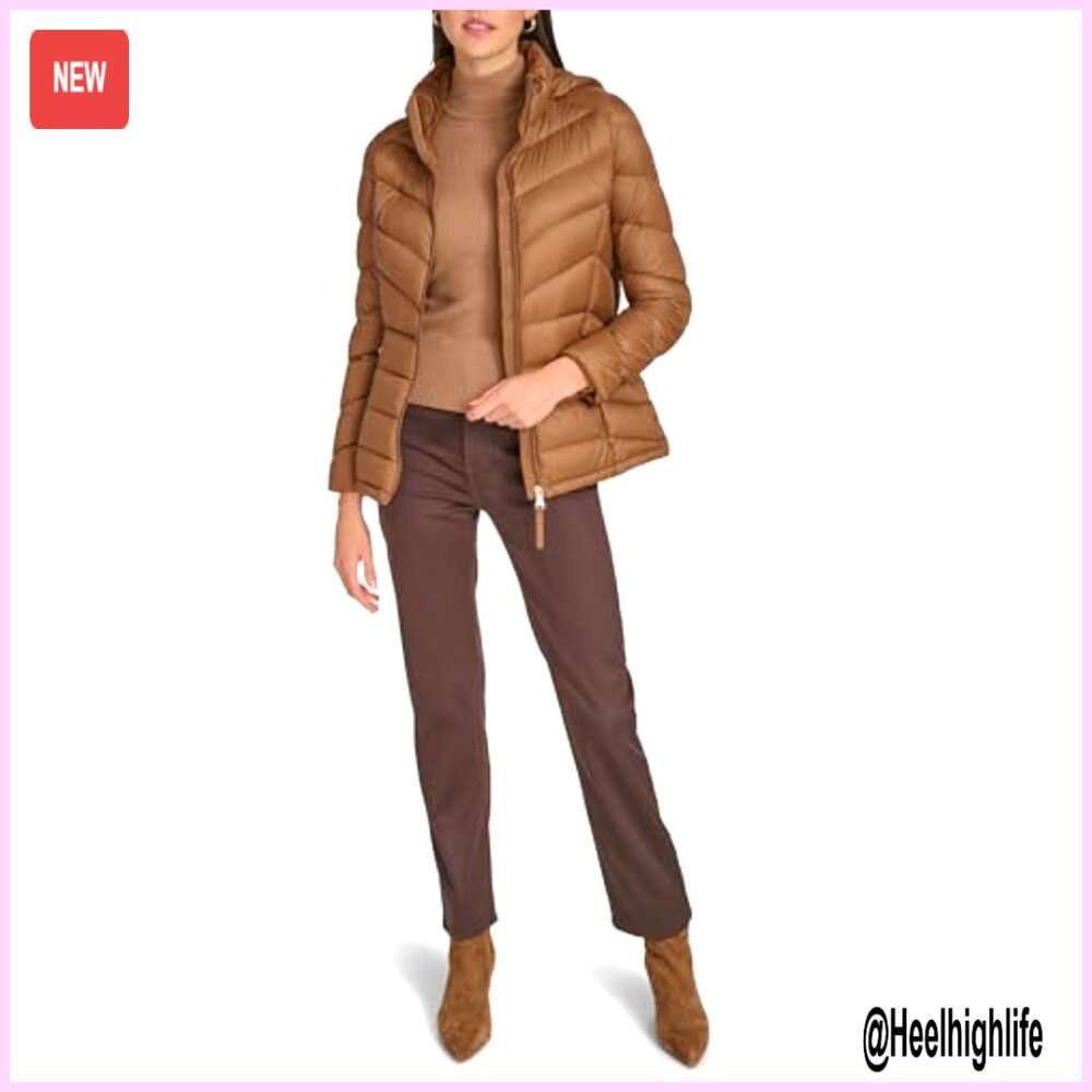 Lightweight Packable Down Puffer Jacket, Chevron … - image 2